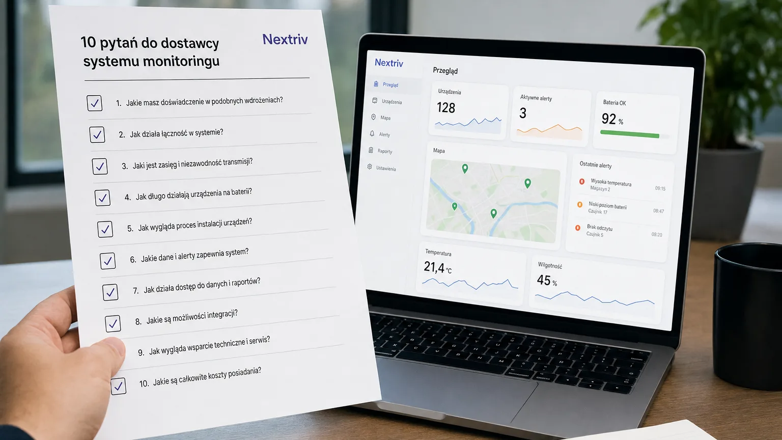 Checklist of 10 questions for a temperature monitoring system vendor