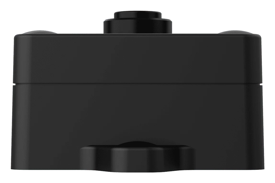 Nextriv Probe Ultrasonic Compact from below — measuring transducer and mounting knob