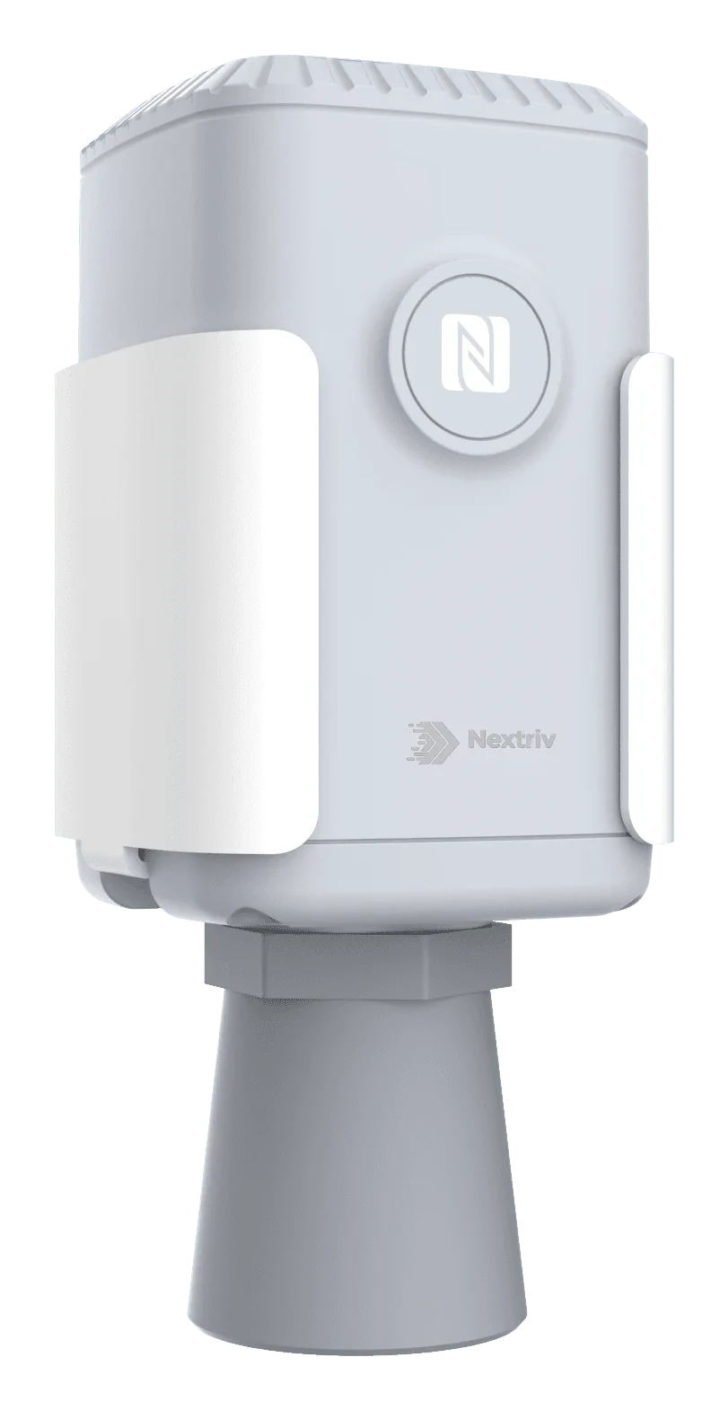 Nextriv Probe Ultrasonic at an angle — measuring transducer facing downwards