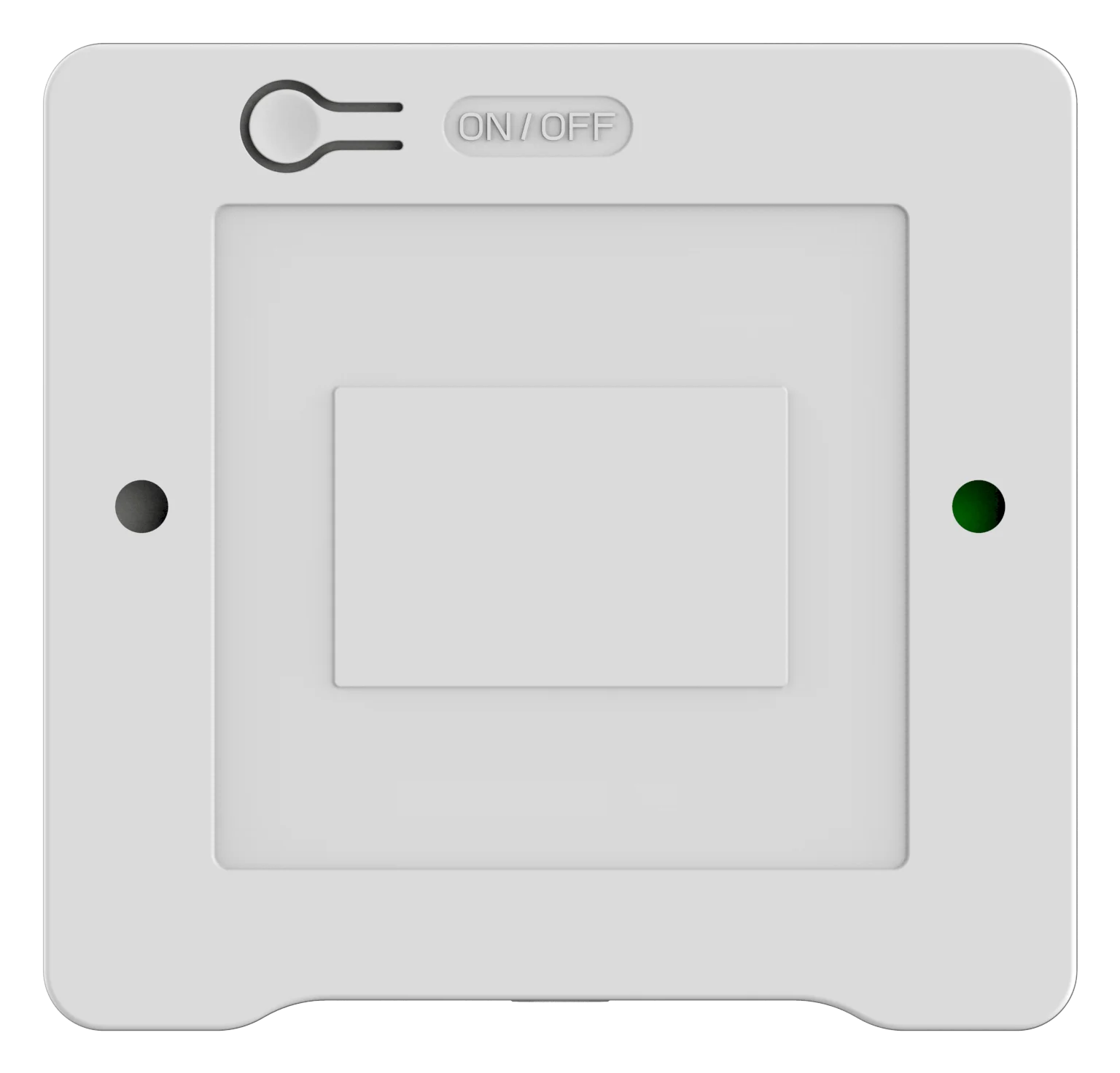 Back of the Nextriv Sense Display with mounting bracket and power switch